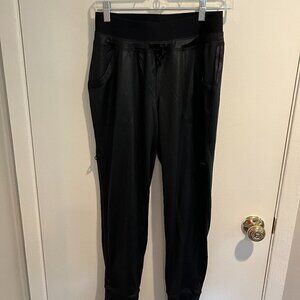 Studio by Capezio Black coated with sheen dance joggers, Size Small